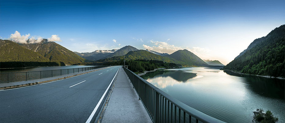 Bild der Brücke am Silvensteinspeicher